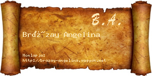 Brázay Angelina névjegykártya